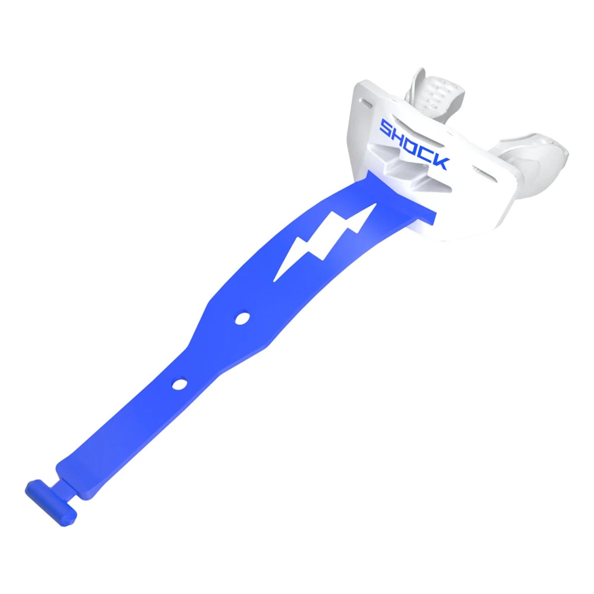 Shock Doctor Thunerbolt Lip Guard - White/Royal - WHITE/ROYAL